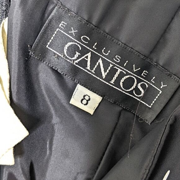 Vintage Black & White Polkadot Structured Dress size 8 - Picture 10 of 10